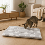Tapis pour chat matelassé — couverture douillette & lavable, motifs mignons | Mileoo