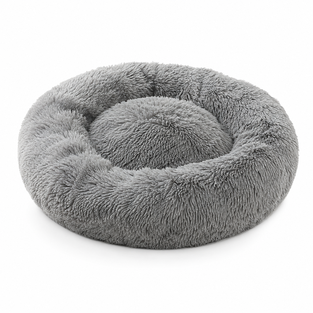 Lit chat donut moelleux pour chat et chien — panier rond ultra-doux | Mileoo