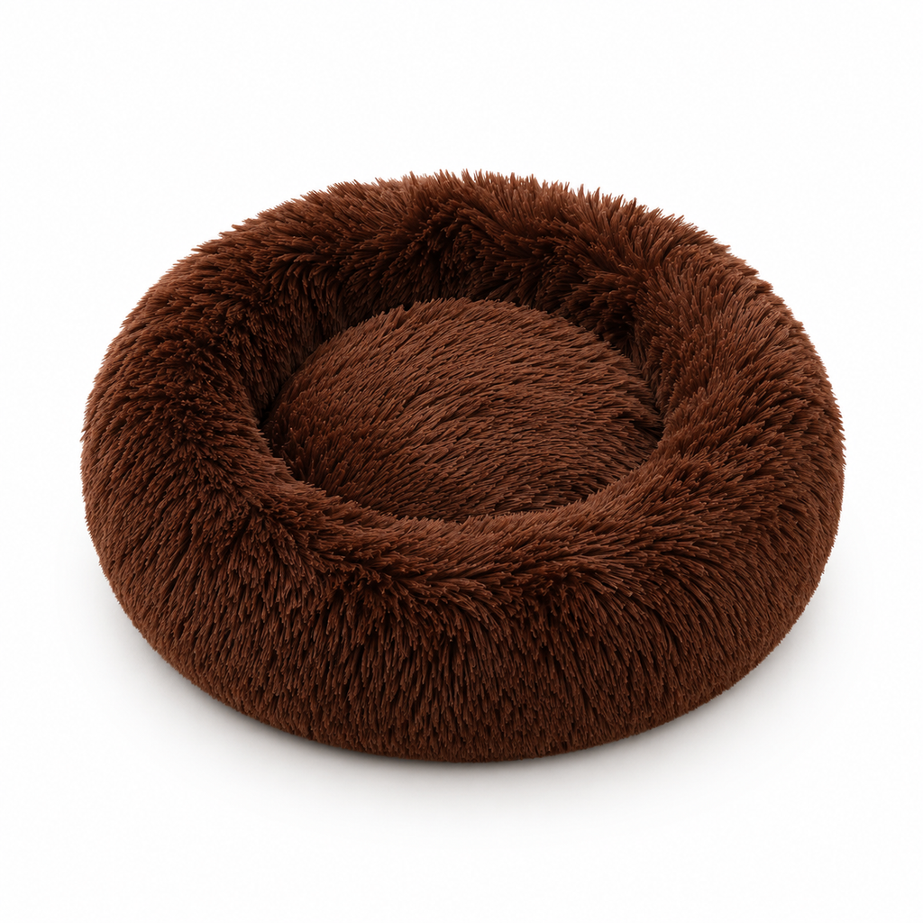 Lit chat donut moelleux pour chat et chien — panier rond ultra-doux | Mileoo