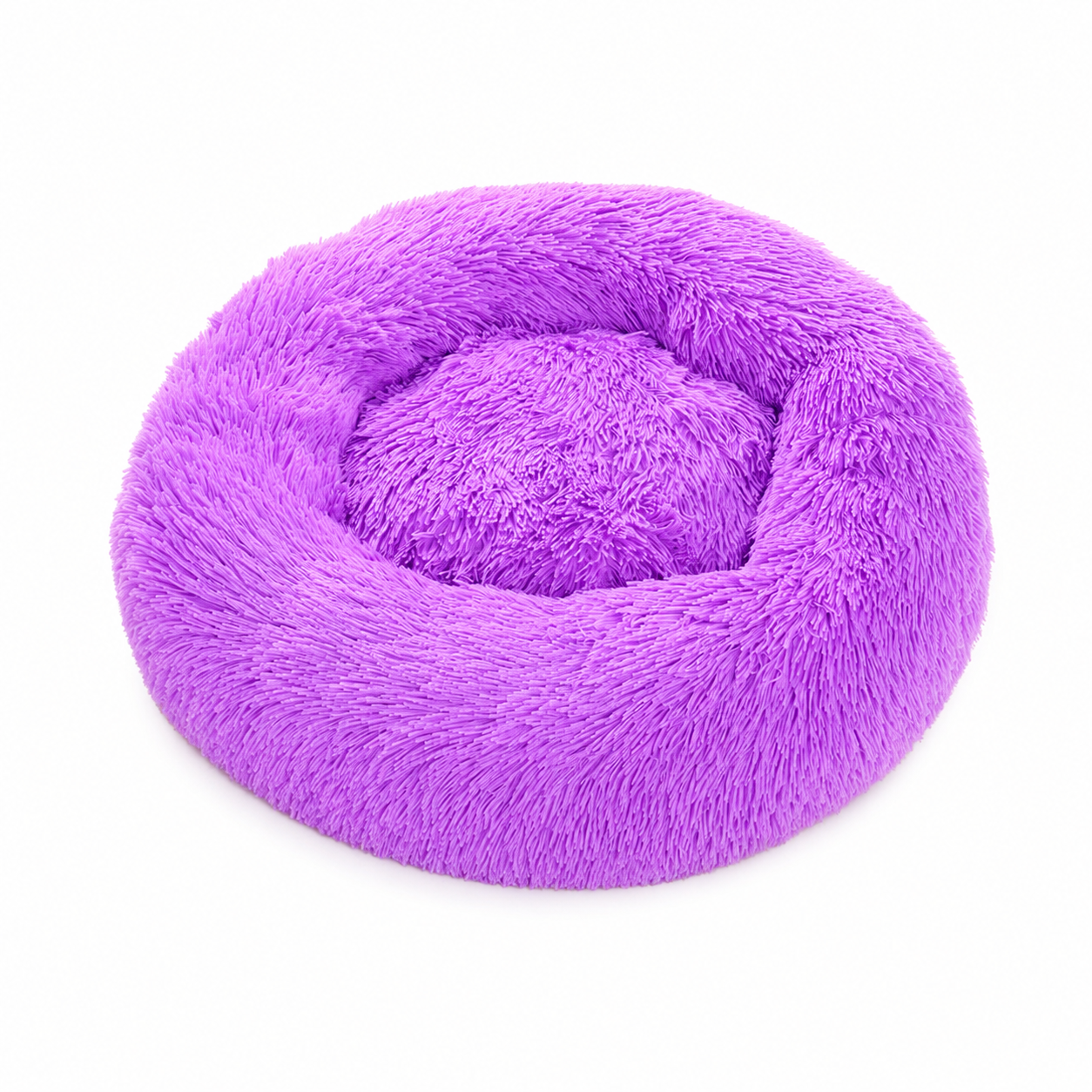 Lit chat donut moelleux pour chat et chien — panier rond ultra-doux | Mileoo