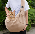 Sac de transport chat — sac kangourou bandoulière, mains libres | Mileoo