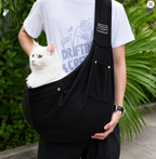 Sac de transport chat — sac kangourou bandoulière, mains libres | Mileoo