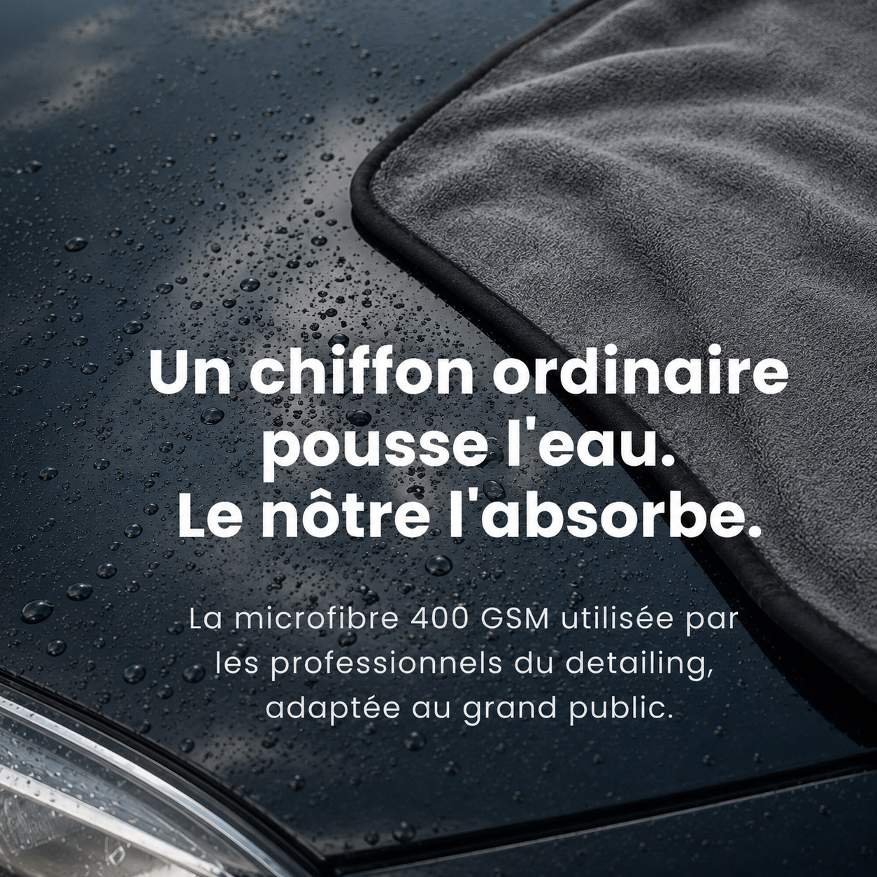 Serviette microfibre de séchage voiture 100×40 cm — Mileoo