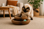 Jouet pour chat interactif — circuit à balle pliable, carton renforcé | Mileoo