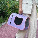 Sac transport chat avion violet imperméable léger cabine