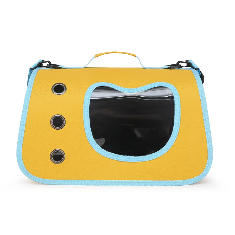 Sac transport chat avion jaune fond blanc dimensions cabine