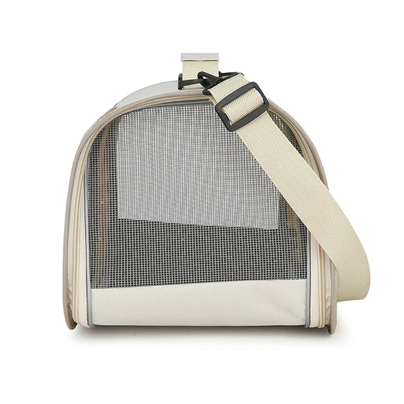 Sac transport chat avion beige imperméable pliable cabine