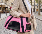 Sac transport chat rose imperméable souple 3 tailles