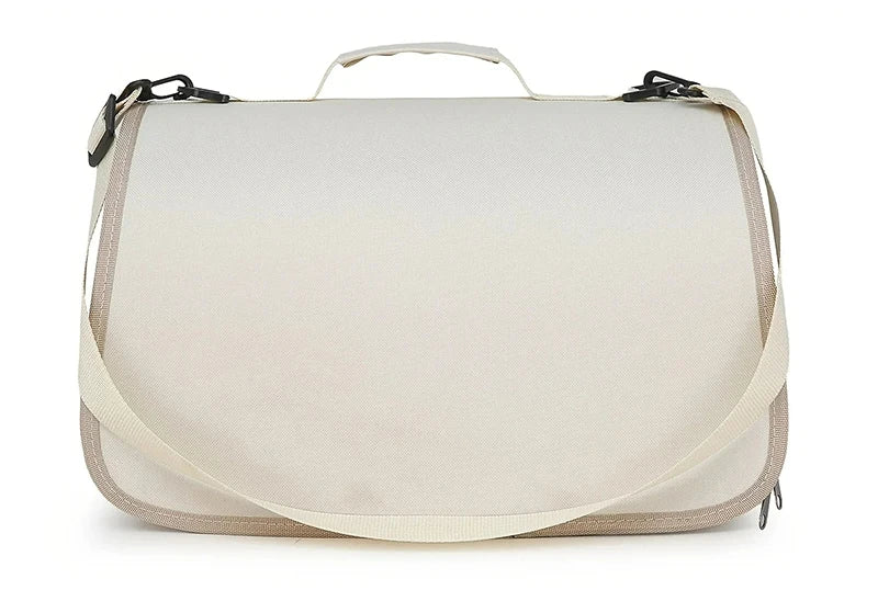Sac transport chat avion beige plié rangement compact