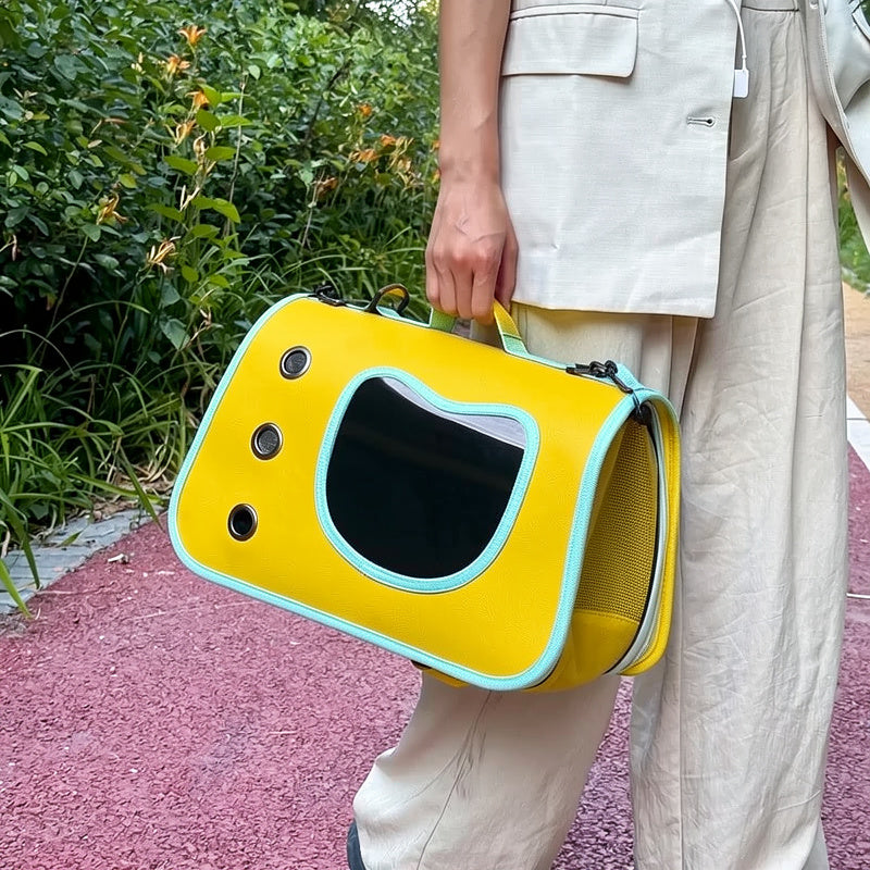 Sac transport chat avion jaune cabine 40x26x22 cm Mileoo