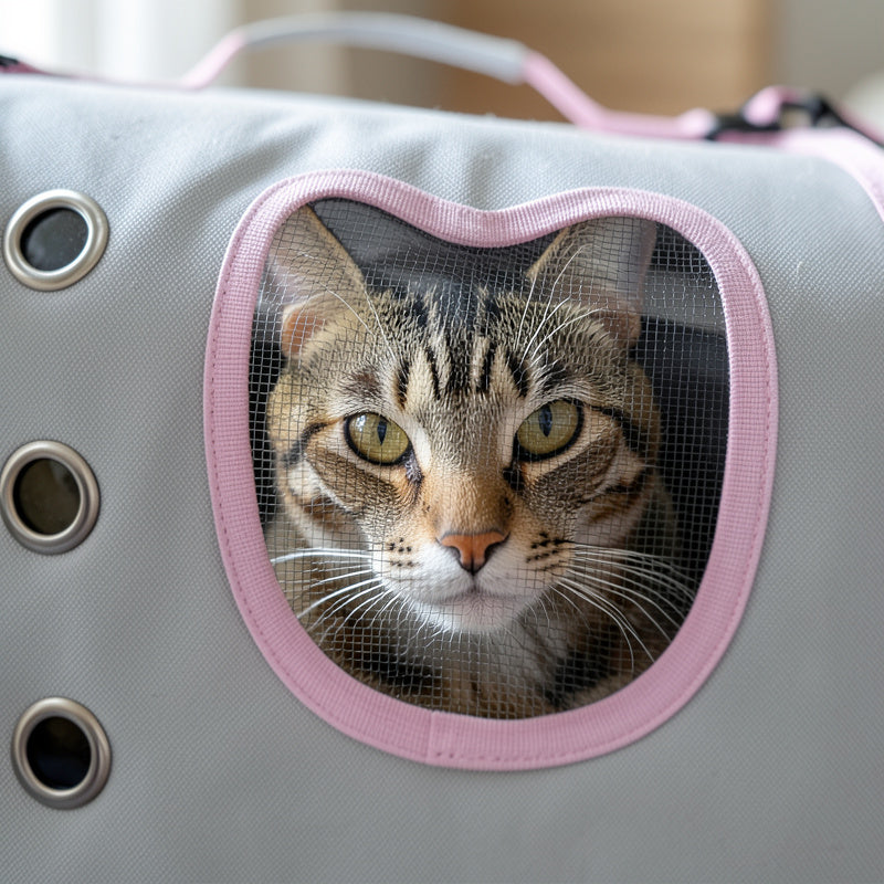 Sac transport chat avion fenêtre mesh respirante cabine