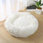 Lit chat donut moelleux pour chat et chien — panier rond ultra-doux | Mileoo