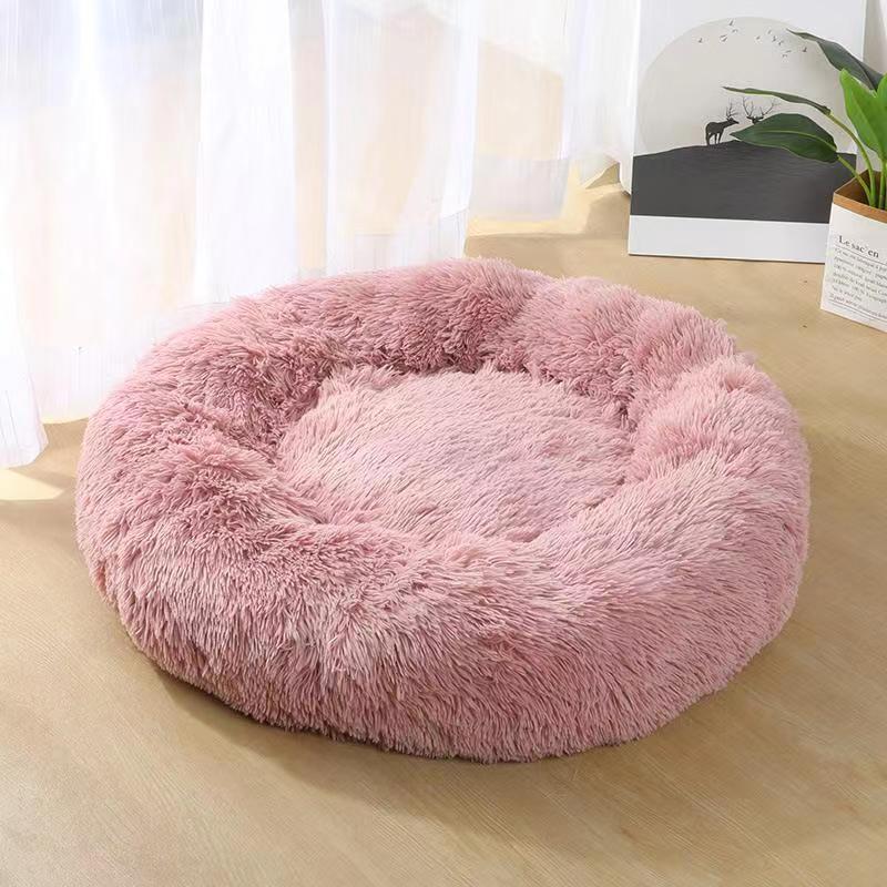 Lit chat donut moelleux pour chat et chien — panier rond ultra-doux | Mileoo