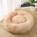 Lit chat donut moelleux pour chat et chien — panier rond ultra-doux | Mileoo