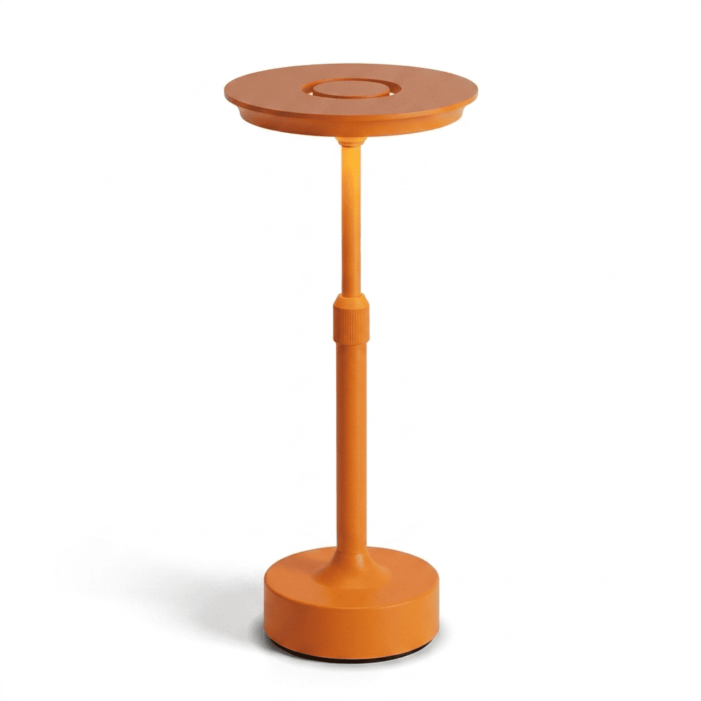 Lampe de table sans fil LED tactile en aluminium Obsidienne, coloris orange