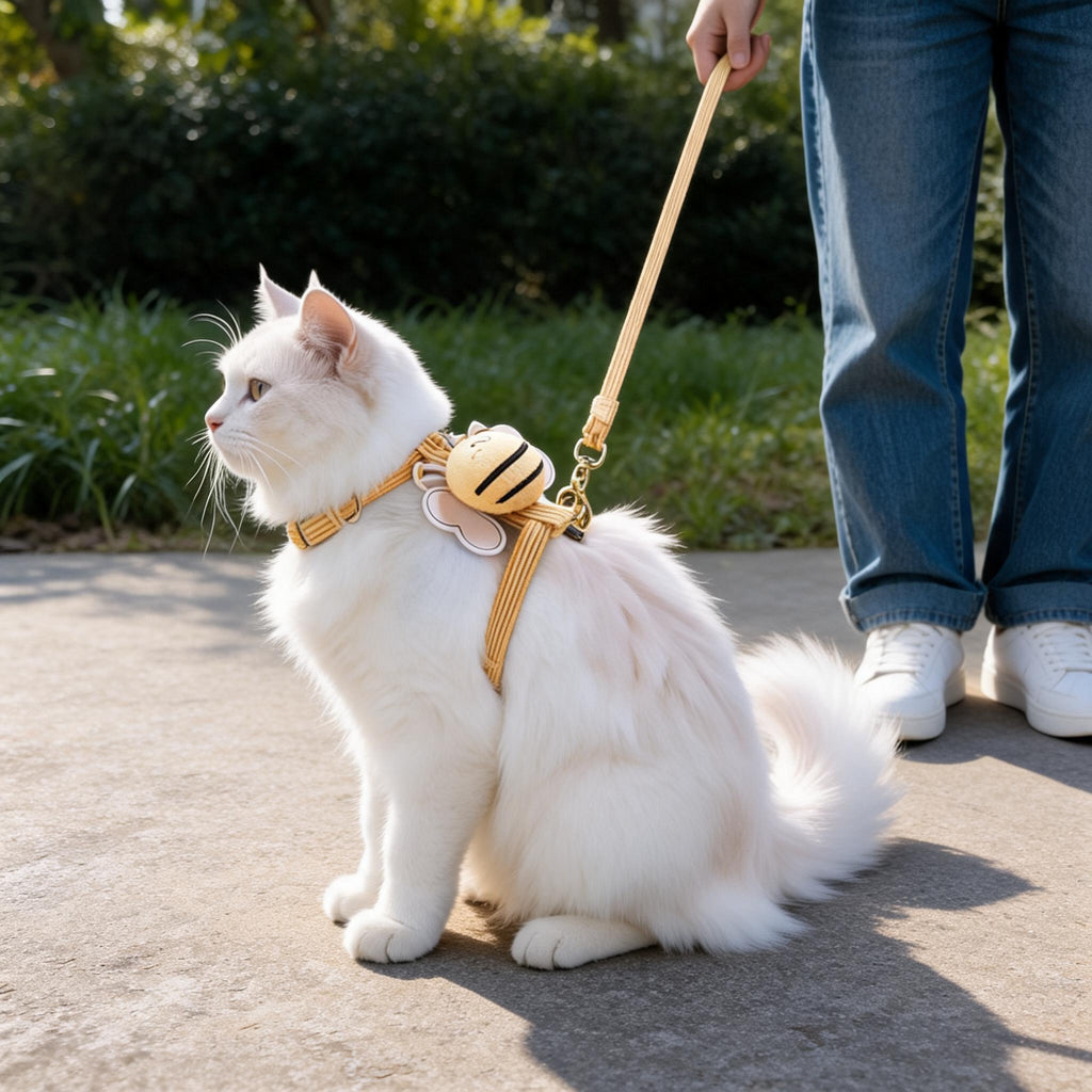Harnais anti évasion chat boutons pression réglable taille
