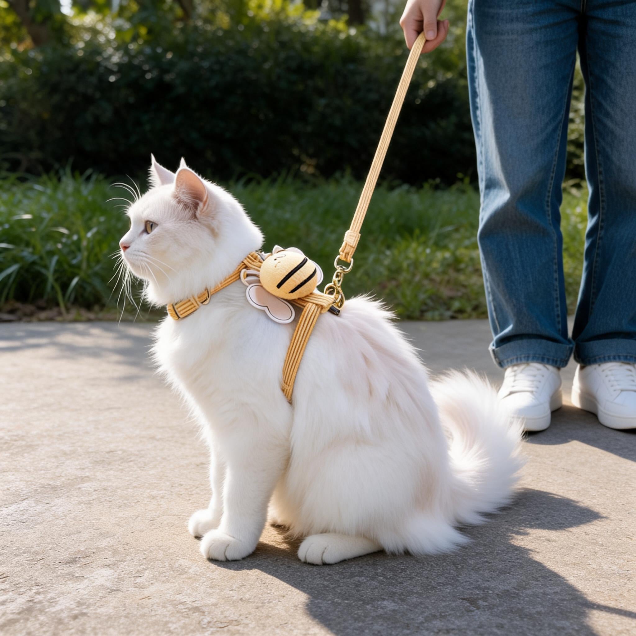Harnais anti évasion chat boutons pression réglable taille