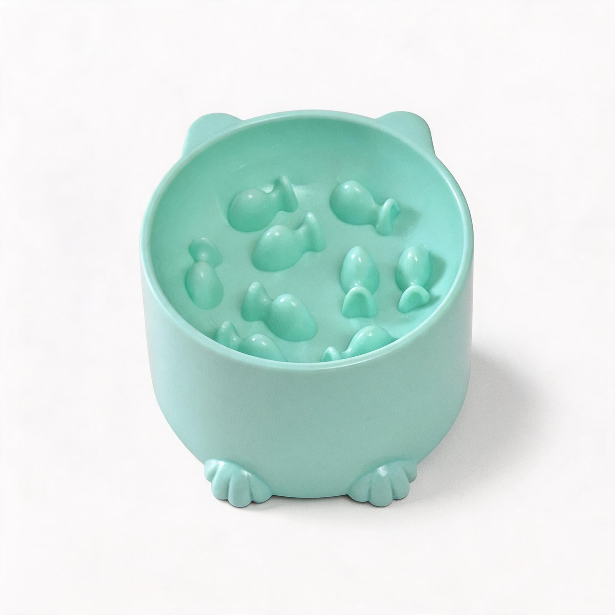 Gamelle anti glouton chat motif poissons antidérapante
